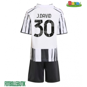Juventus Jonathan David #30 Hemmaställ Barn 2025-26 Kortärmad (+ Korta byxor)